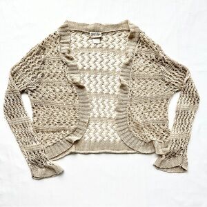 Vintage Y2K Sweet Kizz Crochet Knit Cardigan Boho Indie Cottagecore 🪶 Size XS/S